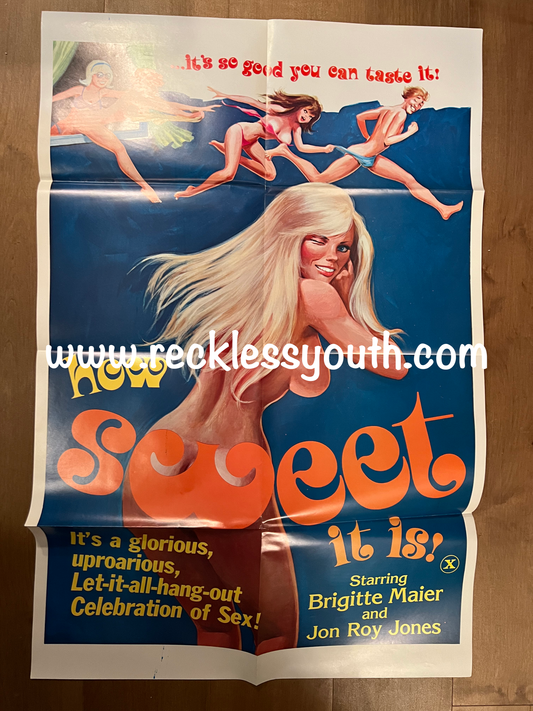 How Sweet It Is - 1974 - Rare  - Adult Vintage Movie Poster One Sheet