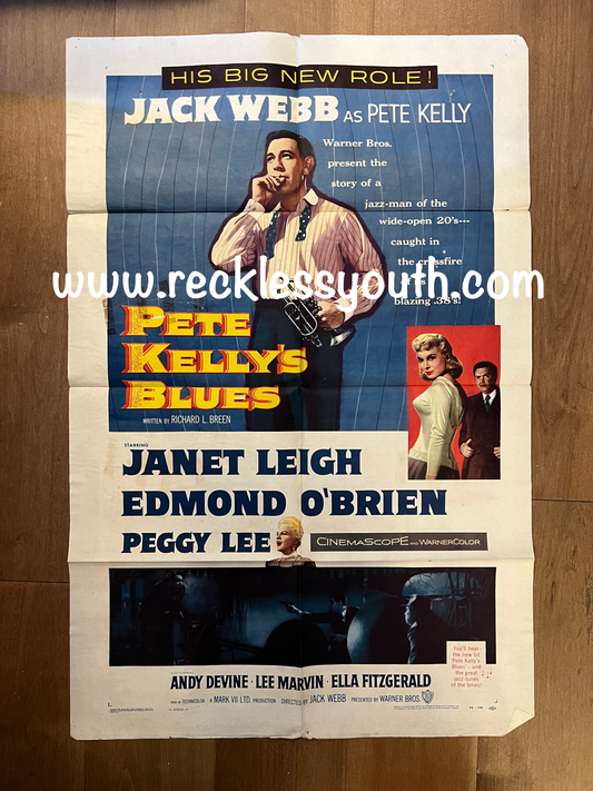 Pete Kelly’s Blues - 1955 - Rare  - Vintage Movie Poster One Sheet