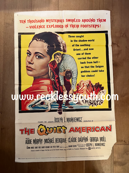 Quiet American - 1958 - Rare  - Vintage Movie Poster One Sheet